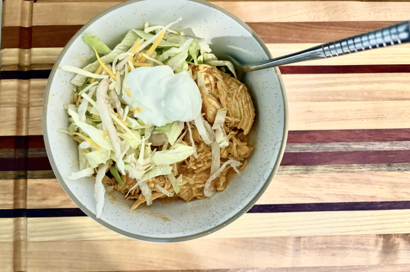 Crockpot Creamy Chicken Tacos